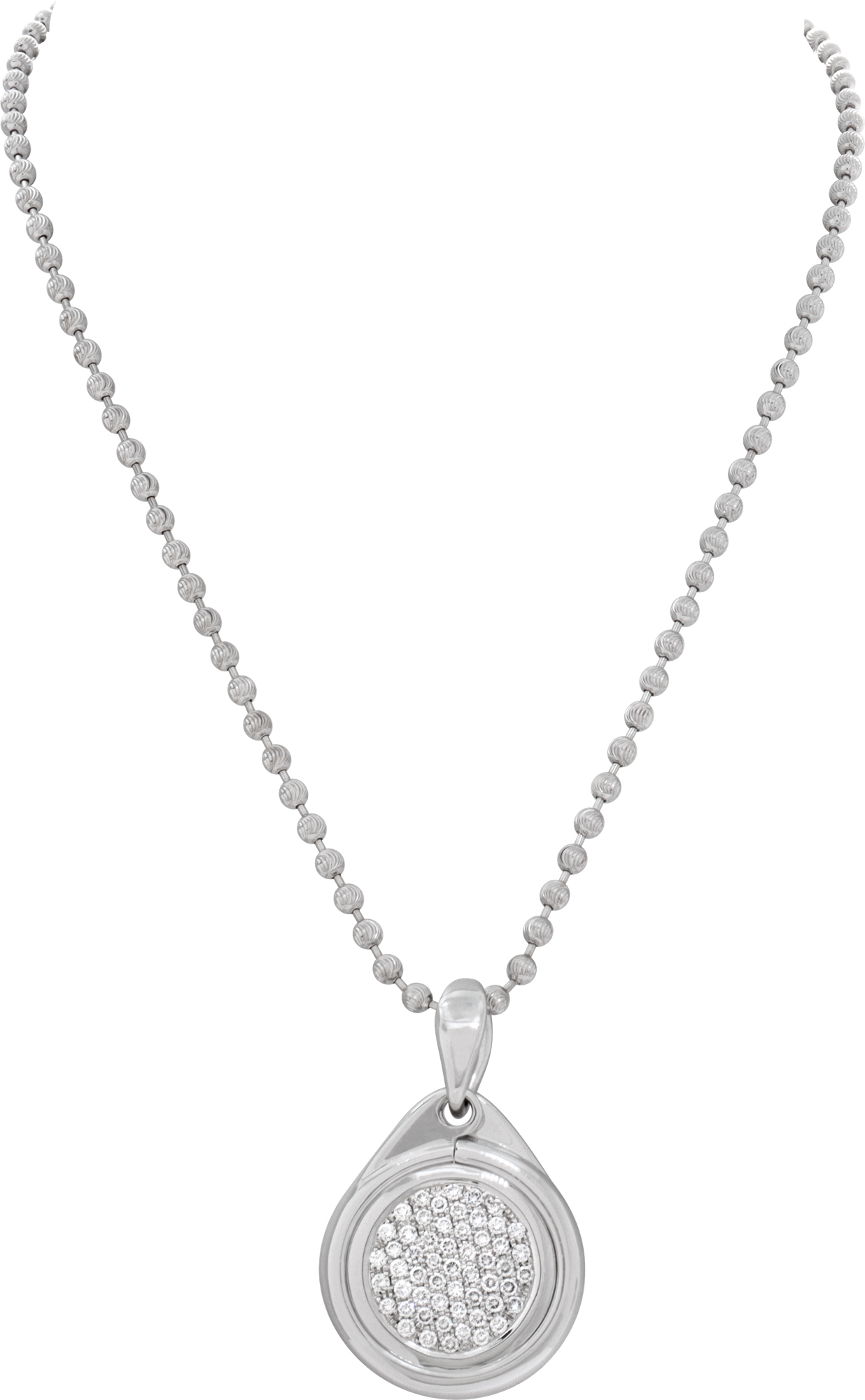 Tamara Comolli turquoise and diamond necklace in 18k white gold S521939