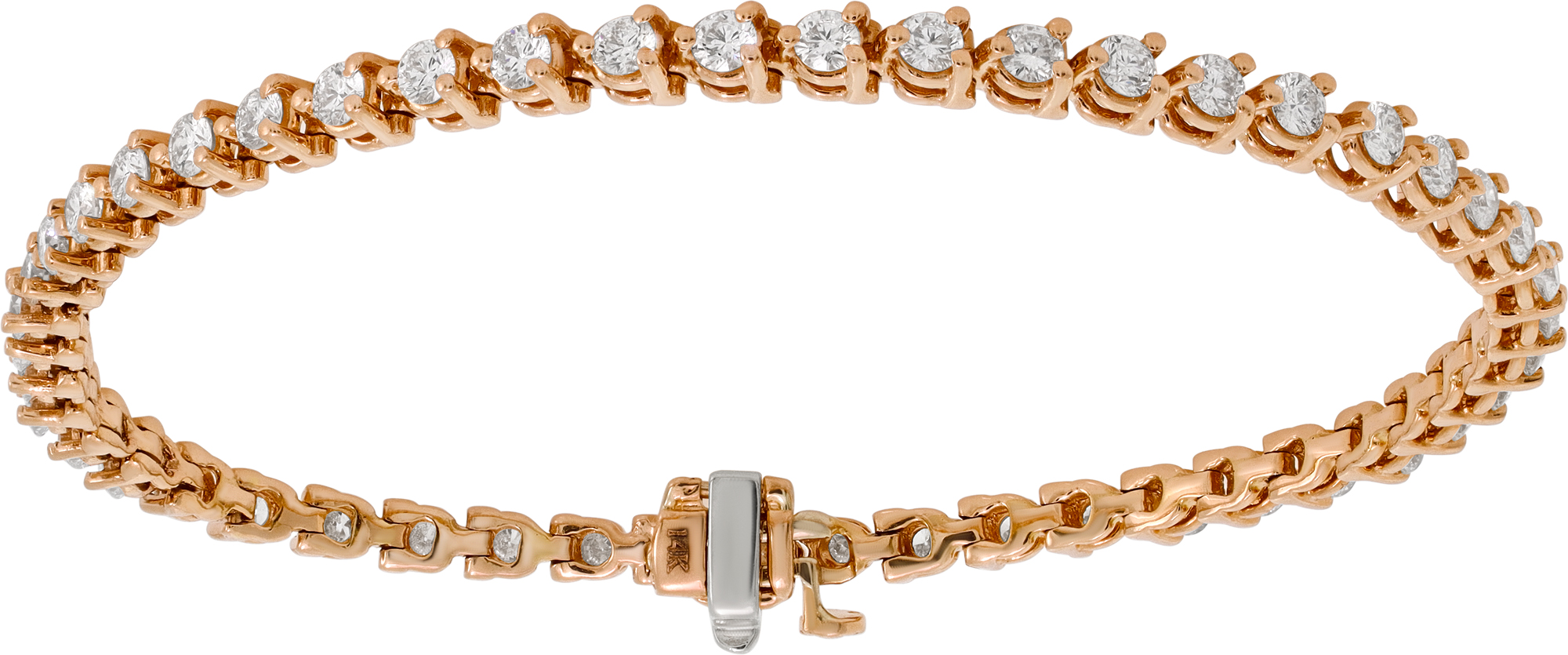 Tennis bracelet in 14k rose gold S521689