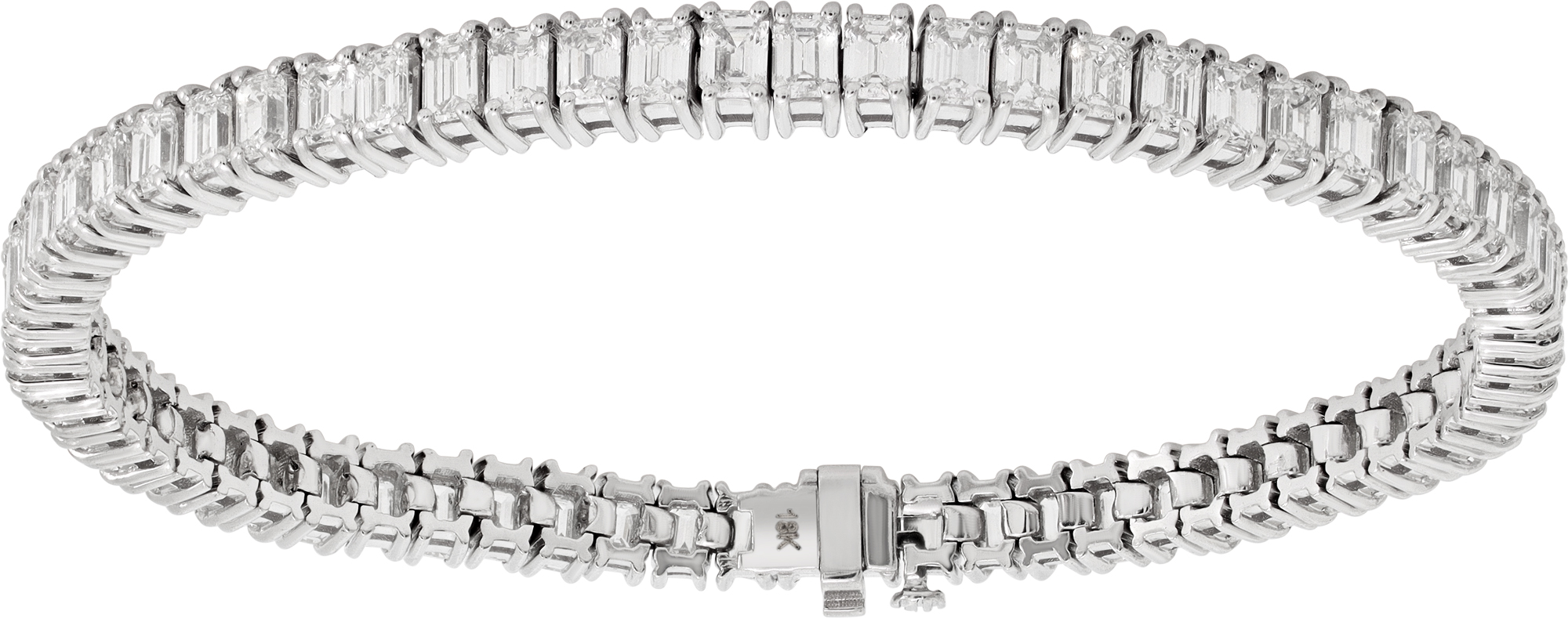 Tennis Bracelet in 18k white gold emerald cut Tennis Bracelet in 18k white gold emerald cut