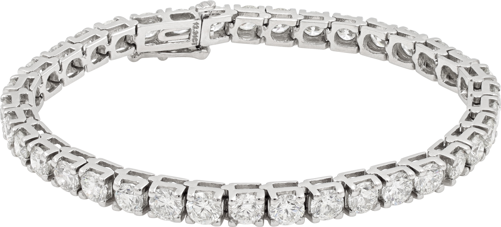 Tennis Diamond line bracelet in platinum Tennis Diamond line bracelet in platinum