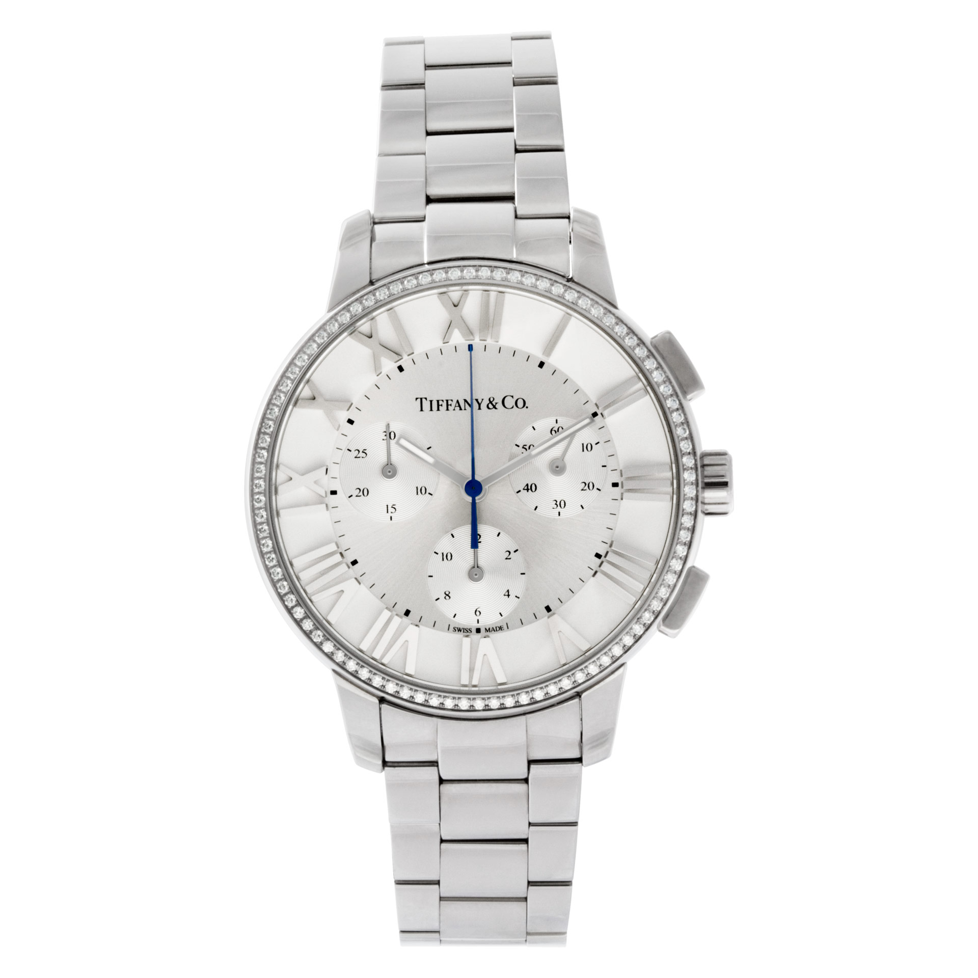 Pre-owned Tiffany & Co. Atlas 880.1014 stainless steel 36mm