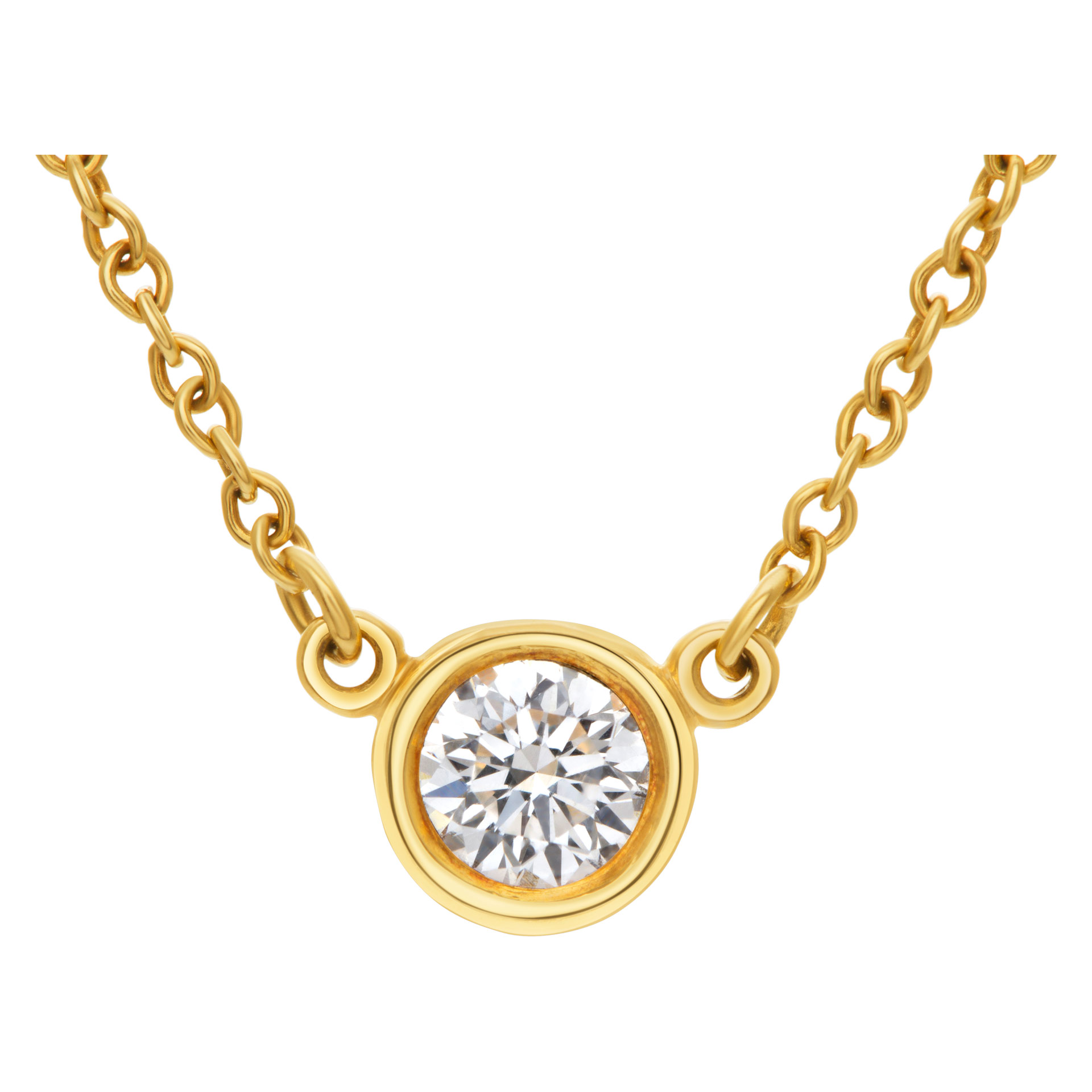 【Tiffany & Co】Elsa Peretti Diamonds by the Yard Pendant Elsa Peretti® Diamonds by the Yard® pendant in 18k rose gold