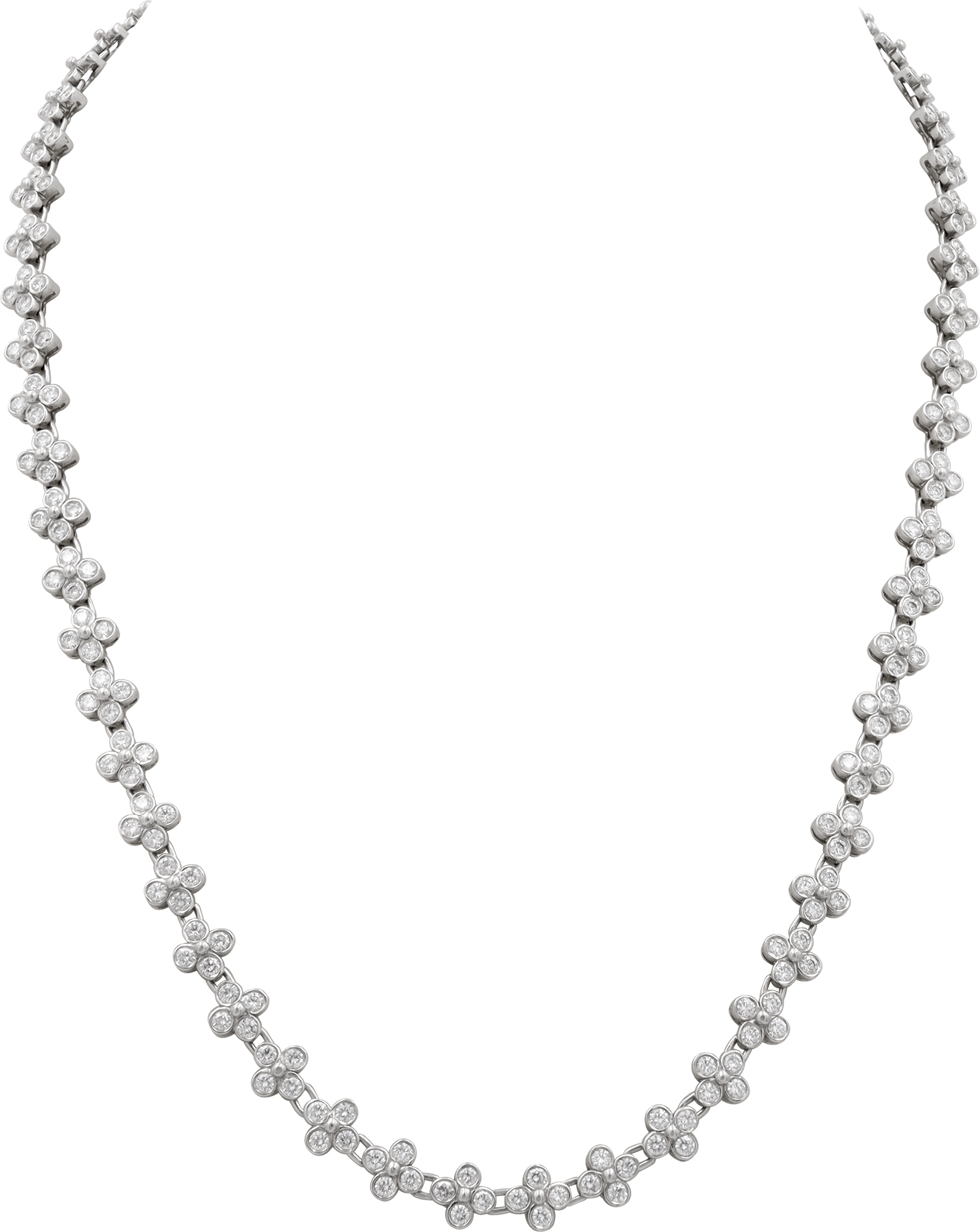 Tiffany and Co. Floral Lace Diamond Necklace in Platinum S522170