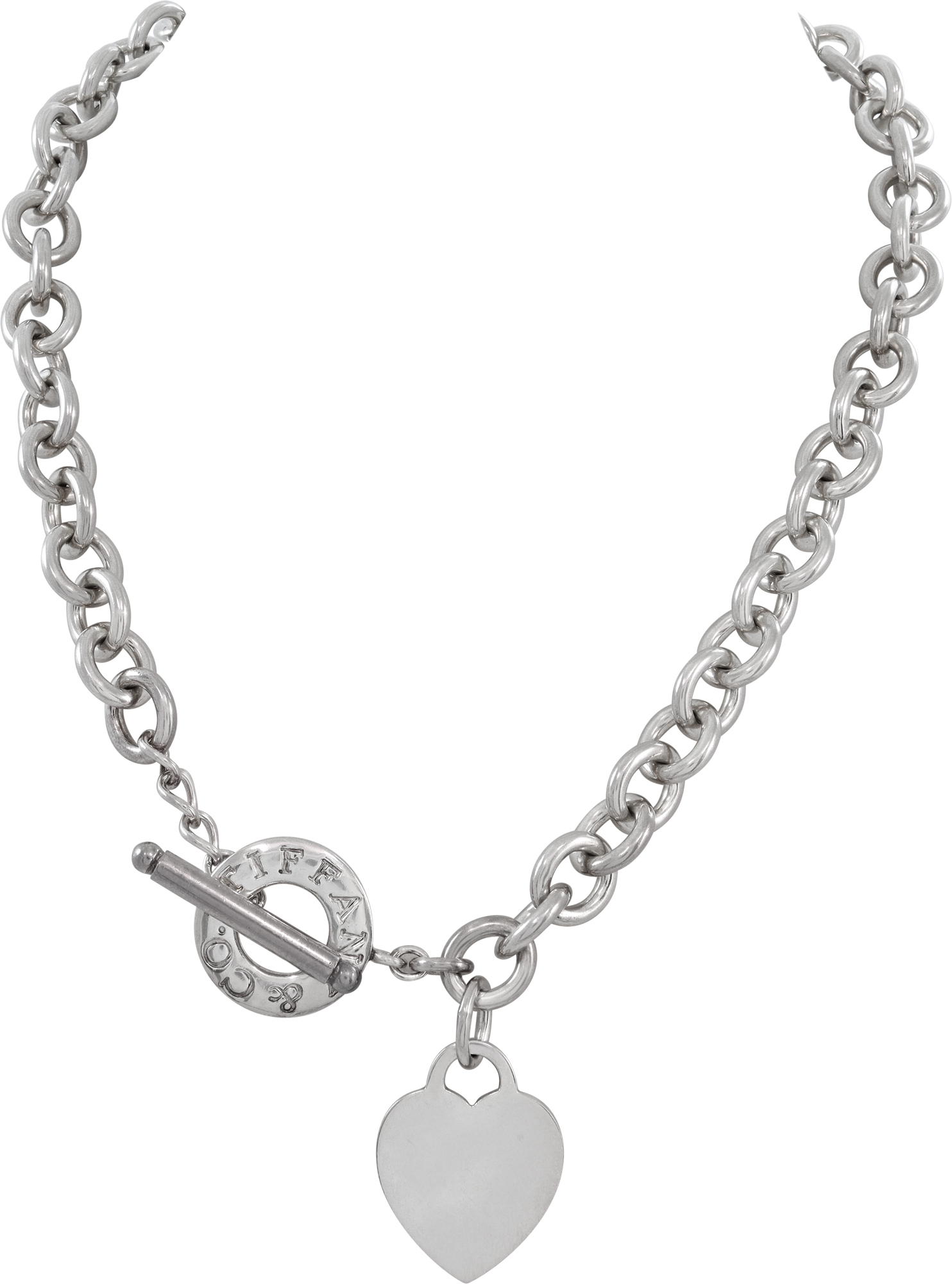 Tiffany and Co. necklace in steriling silver with a heart charm