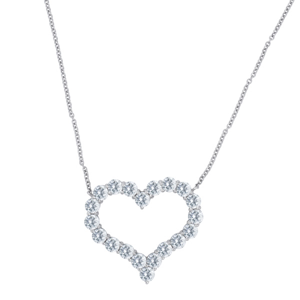 Tiffany & Co Platinum Diamonds Heart Pendant. | Gray & Sons Jewelers