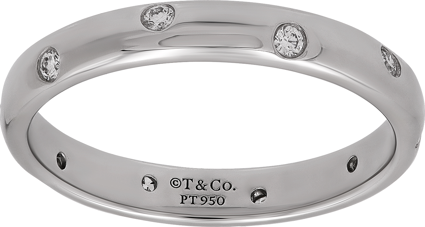 Tiffany and Co. Platinum Etoile RIng with diamonds