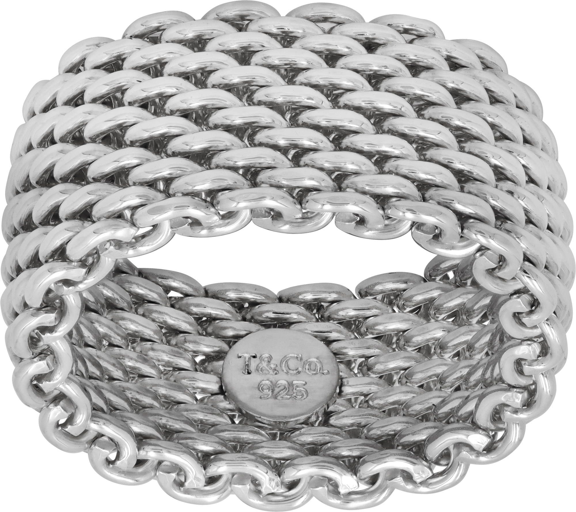 Tiffany & Co. Somerset sterling silver mesh woven ring