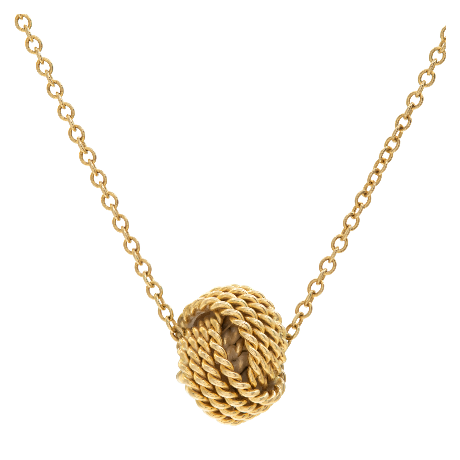 Tiffany & Co. Somerset Twisted Rope Knot necklace in 18k |