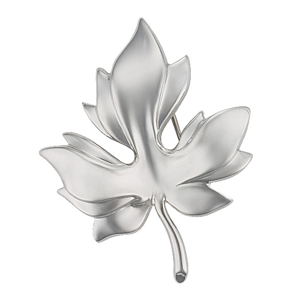 TIFFANY リーフ ピンブローチ シルバー D2412093 Tiffany & Co. Sterling Silver Maple Leaf Pin/Brooch | Gray