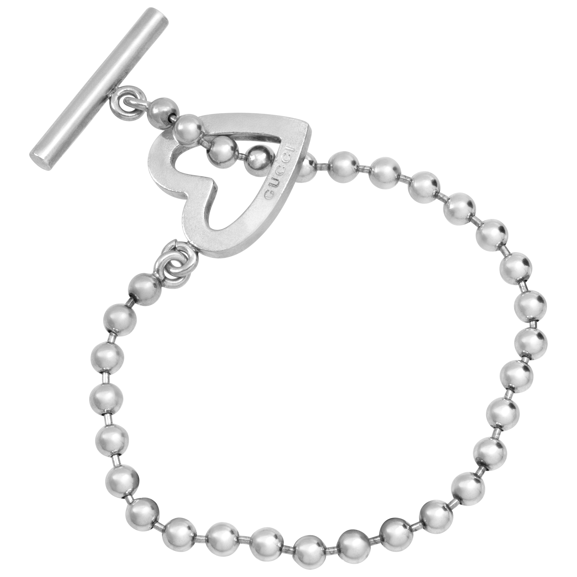 Toggle heart Gucci bracelet in sterling silver Toggle heart Gucci bracelet in sterling silver