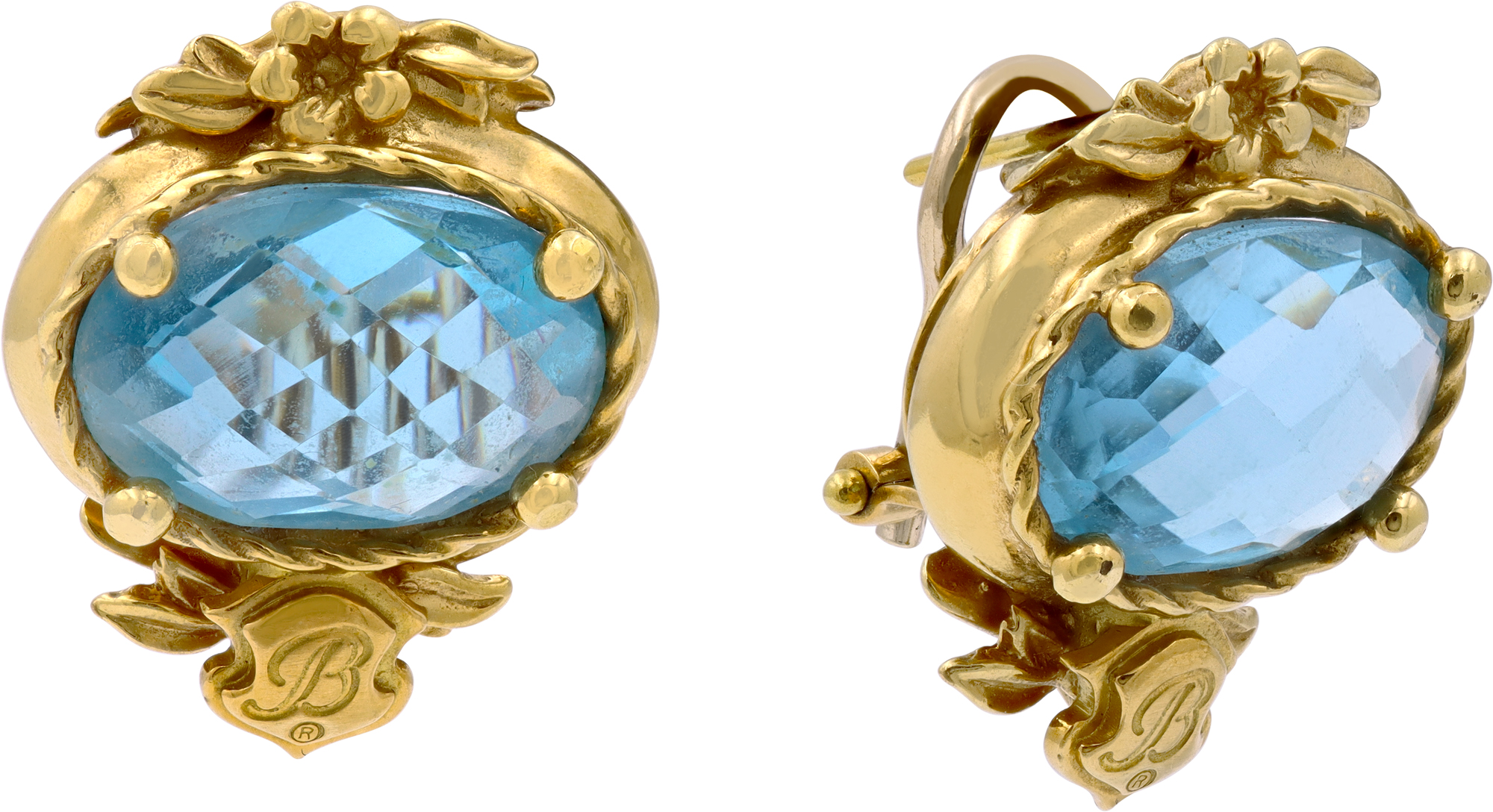 Topaz Earrings in 18k Yellow Gold with Elegant Design S522058