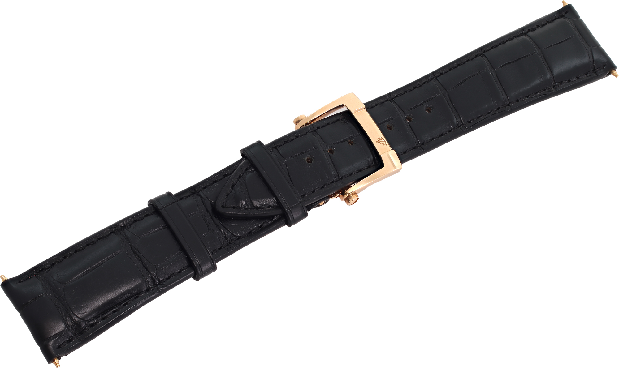 Ulysse Nardin Black Alligator Strap with original 18k rose gold