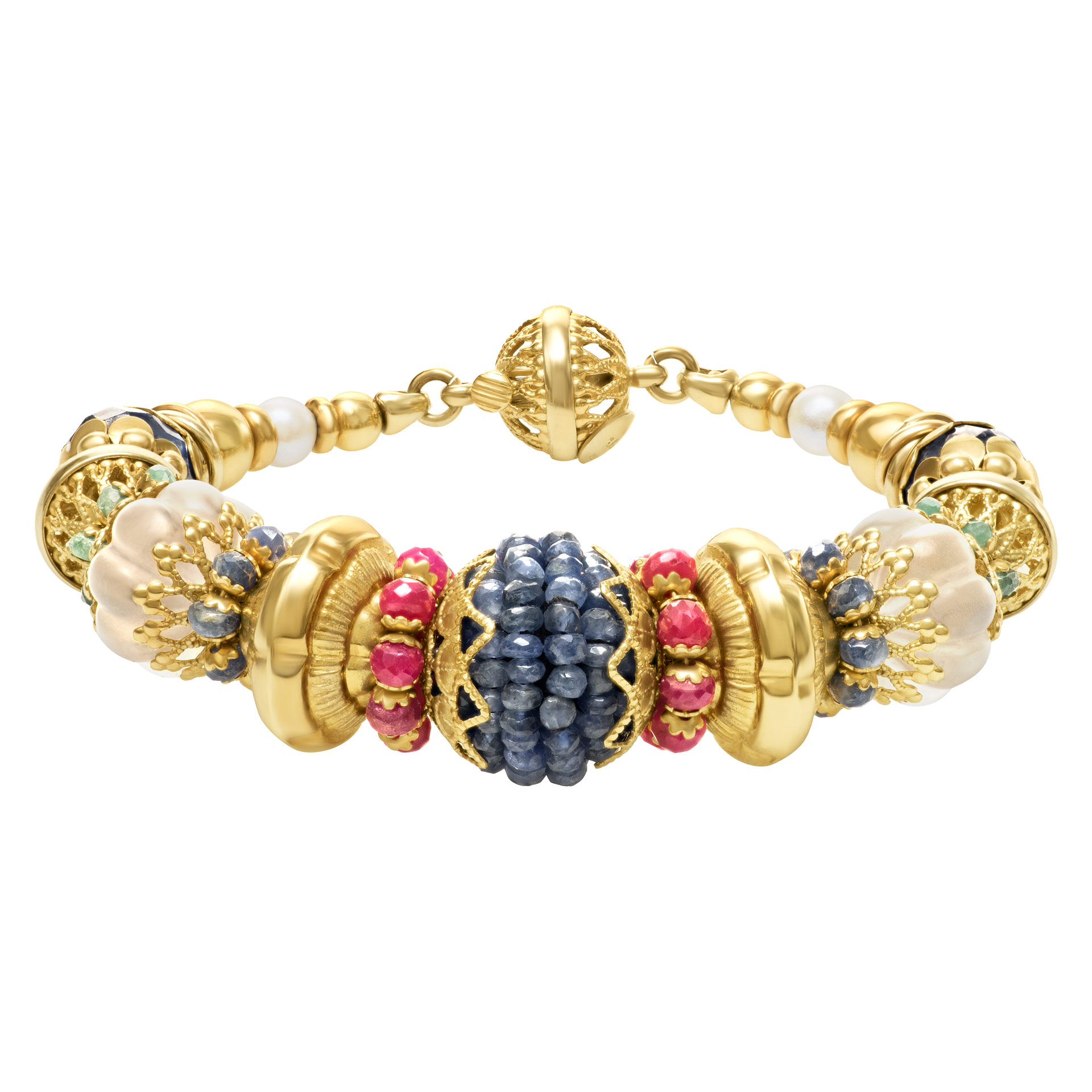 Unique "Sun Day" 18k gold bracelet