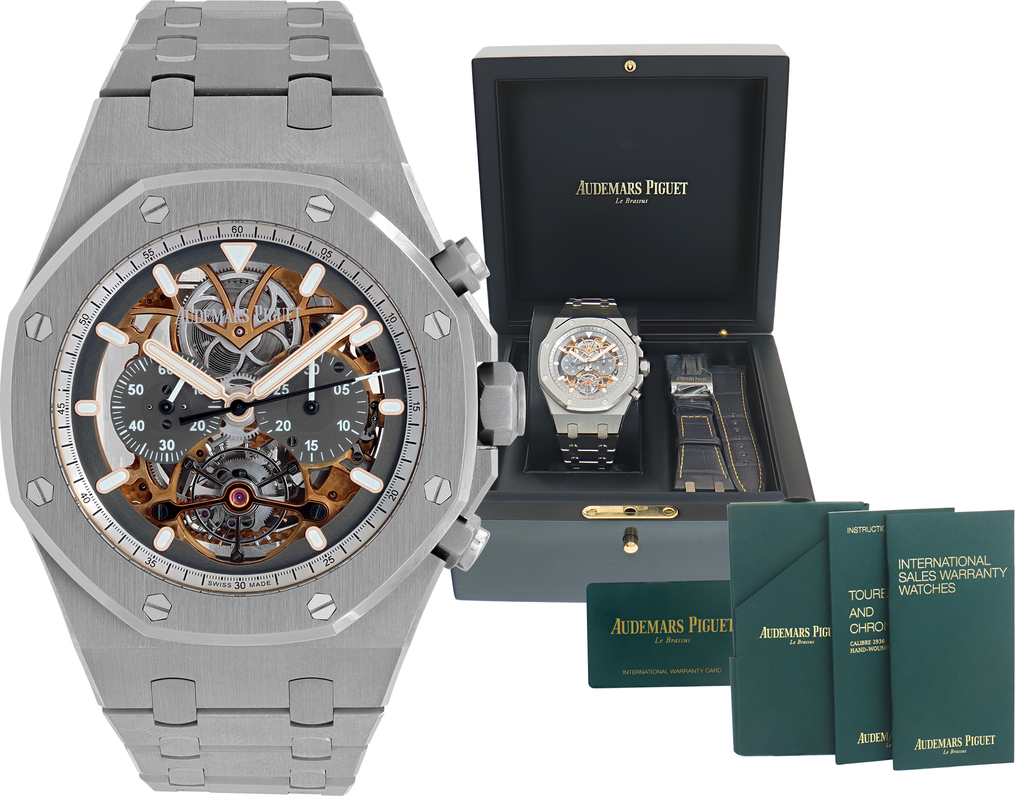 Unused Audemars Piguet Royal Oak Tourbillon "Chronograph Openworked Limited Edition" 44mm 26347TI.OO.1205TI.01