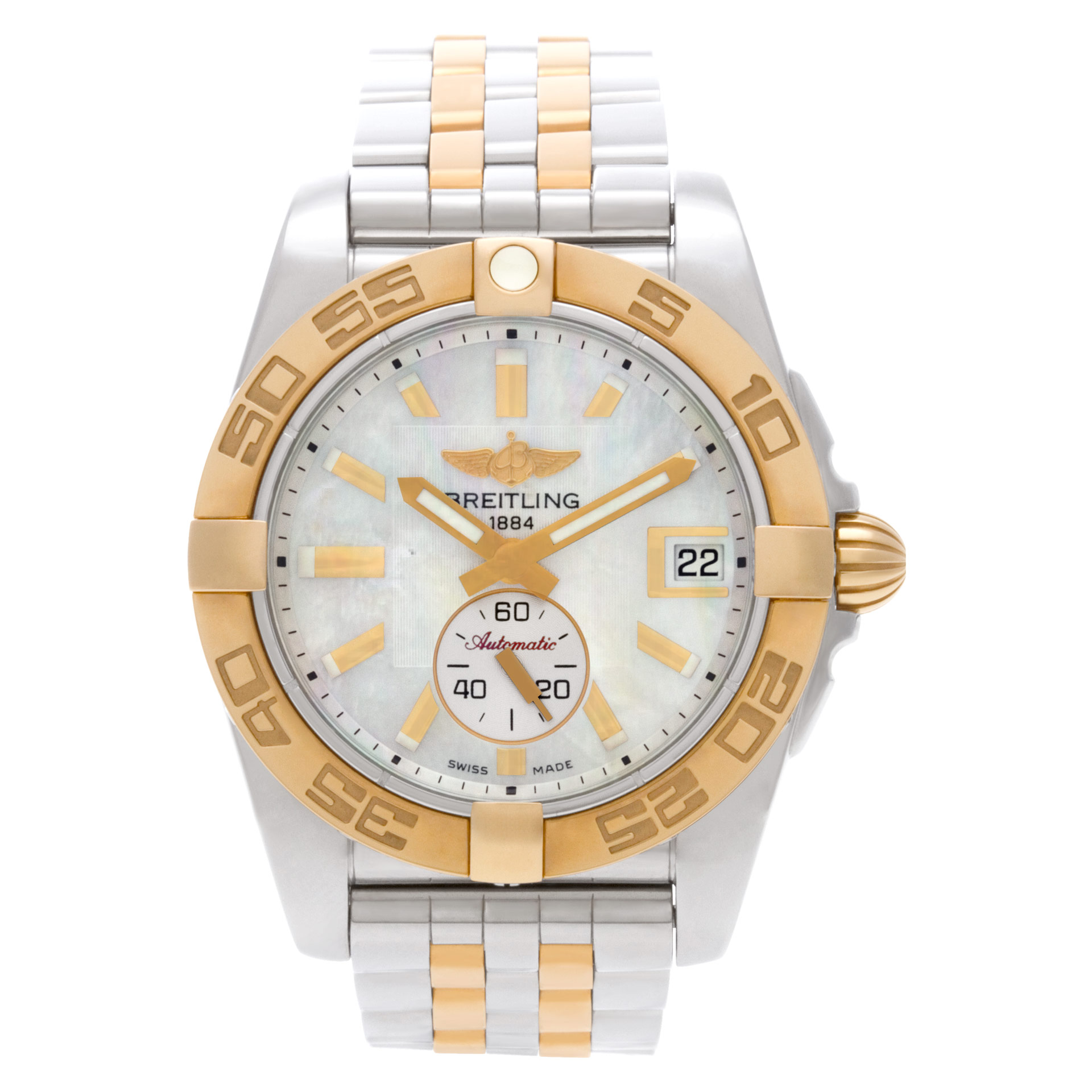 Breitling Galactic C37330 18k rose gold Mother Of Pearl dial