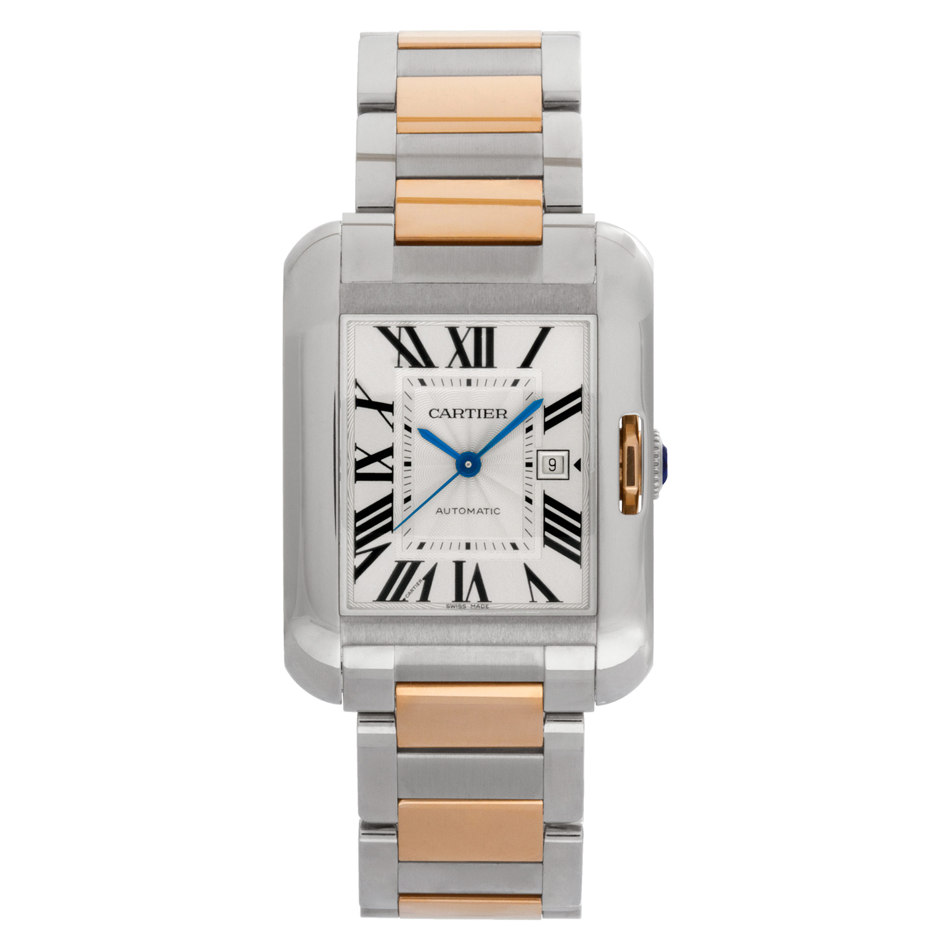 Cartier Tank Anglaise XL W5310047 18k & Stainless Steel Silver