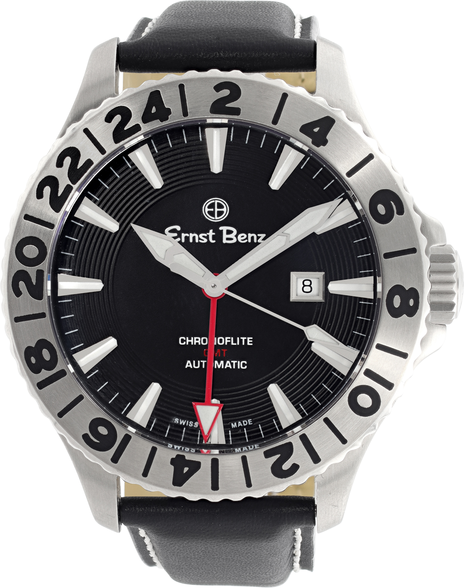 Ernst Benz Chronoflite GMT GC10521 Stainless Steel Black dial 48mm Automatic wat