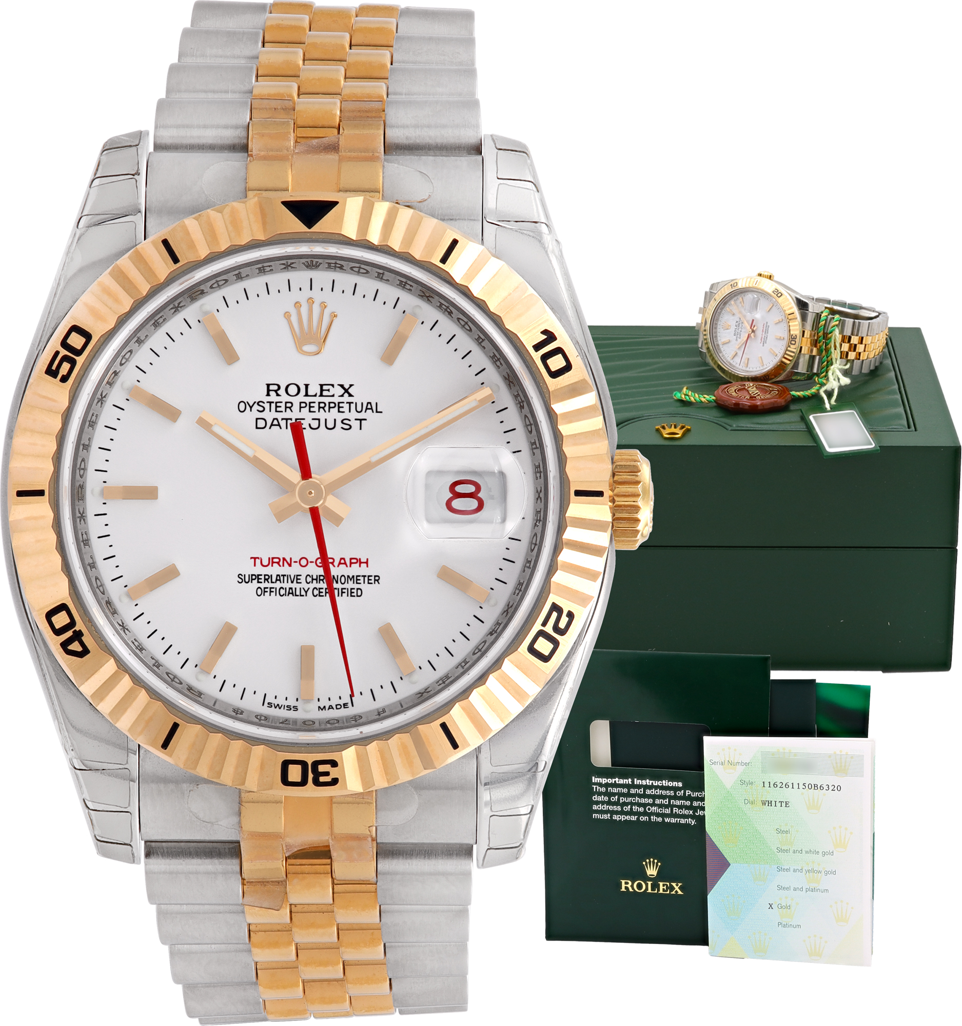 Unused Rolex Datejust "Turn-o-graph" 36mm 116261 W530541 \_p