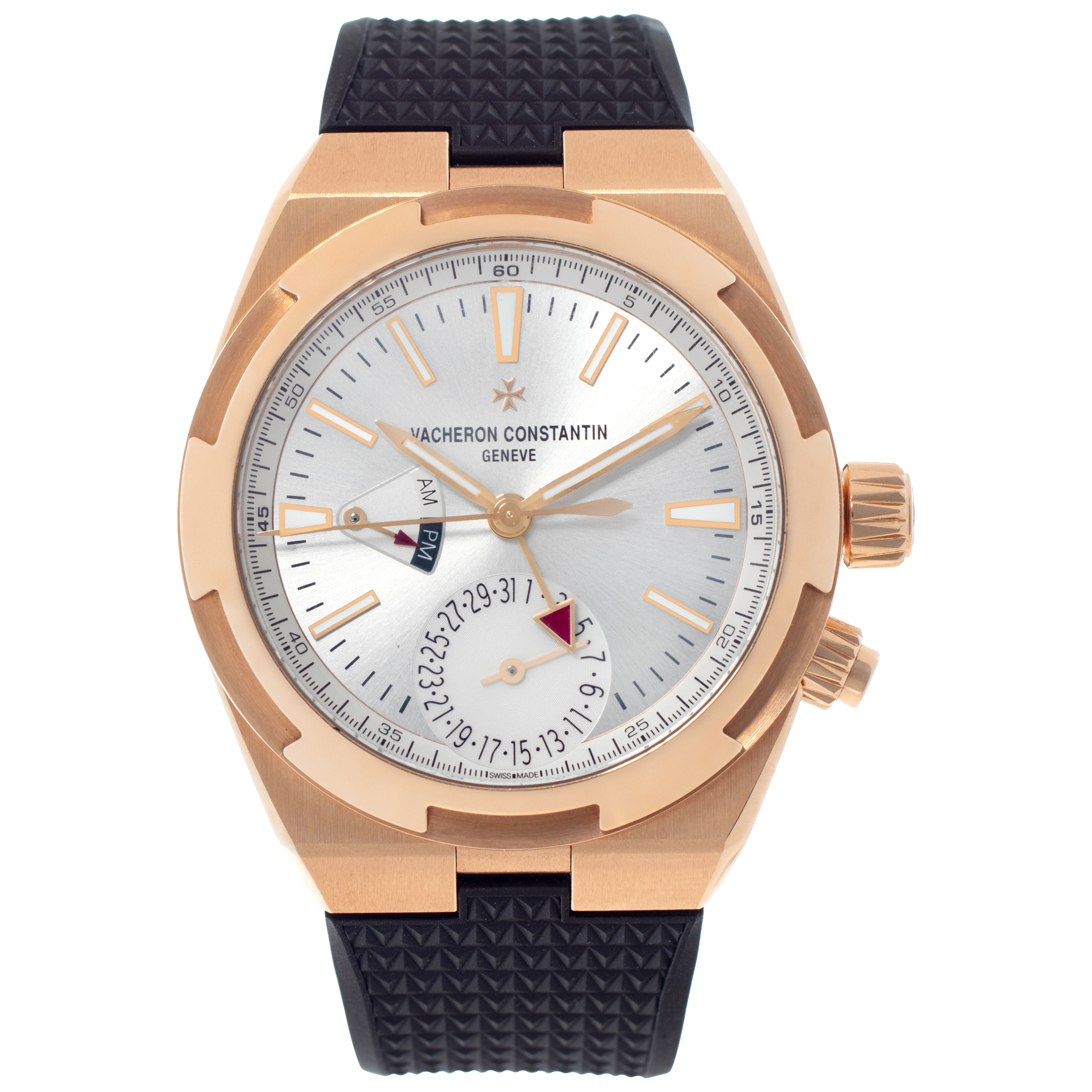 Vacheron Constantin Overseas 7900V/000R 18k rose gold Silver Guilloche dial 40mm