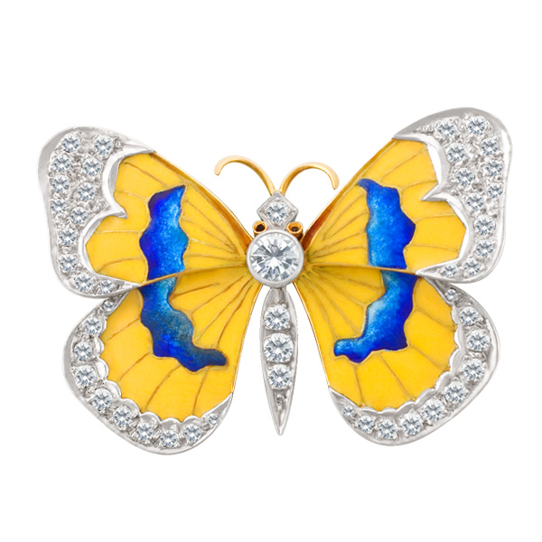 Van Cleef & Arpels butterfly broach in 18k