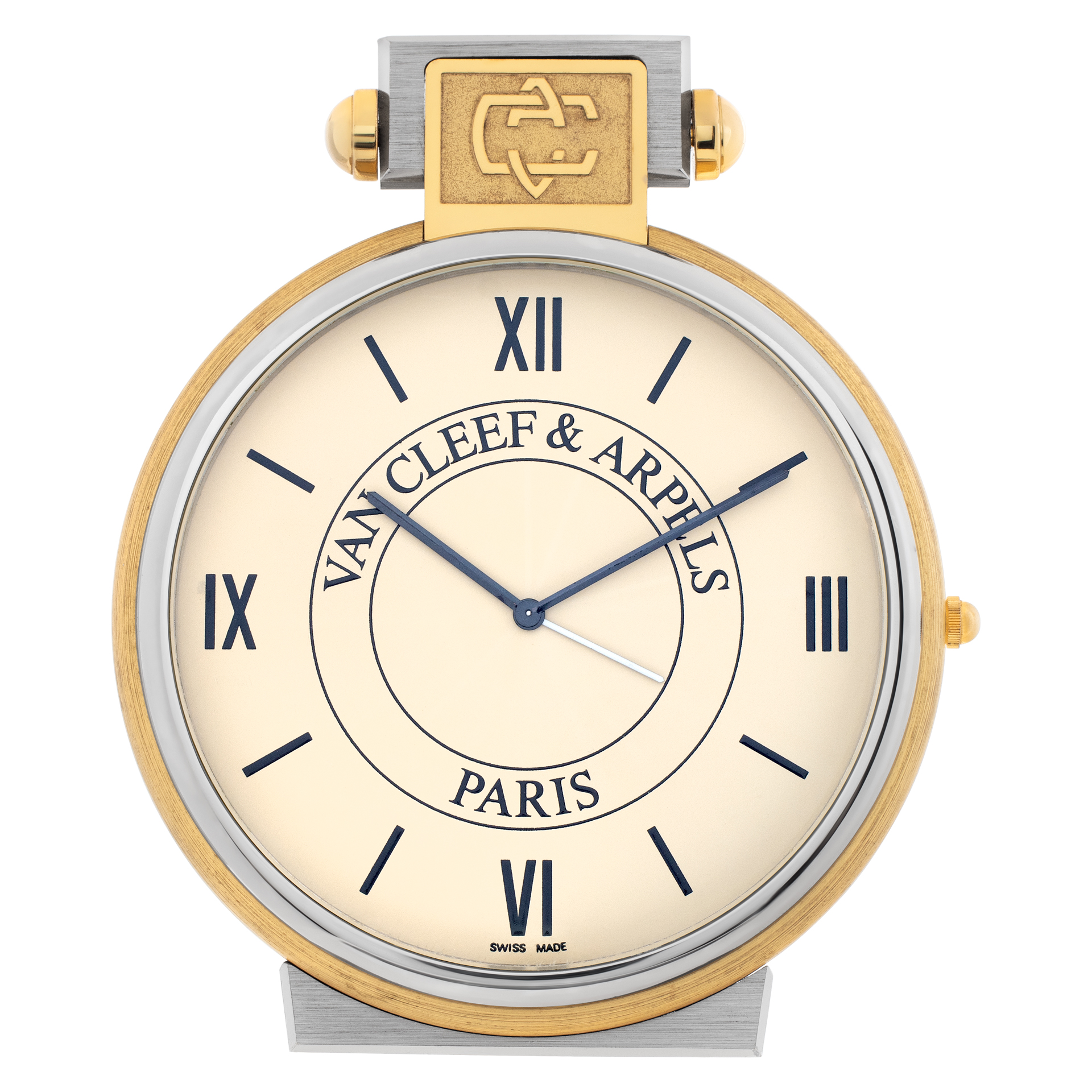 Used Van Cleef & Arpels Desk Clock 820.P06 gold mm Quartz