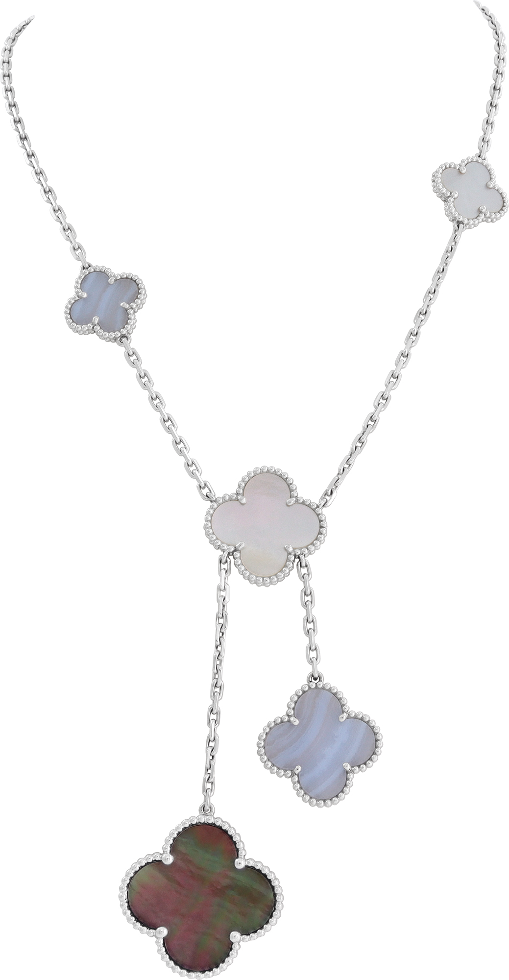 Van Cleef & Arpels Magic Alhambra Chalcedony necklace 6 motifs S521694