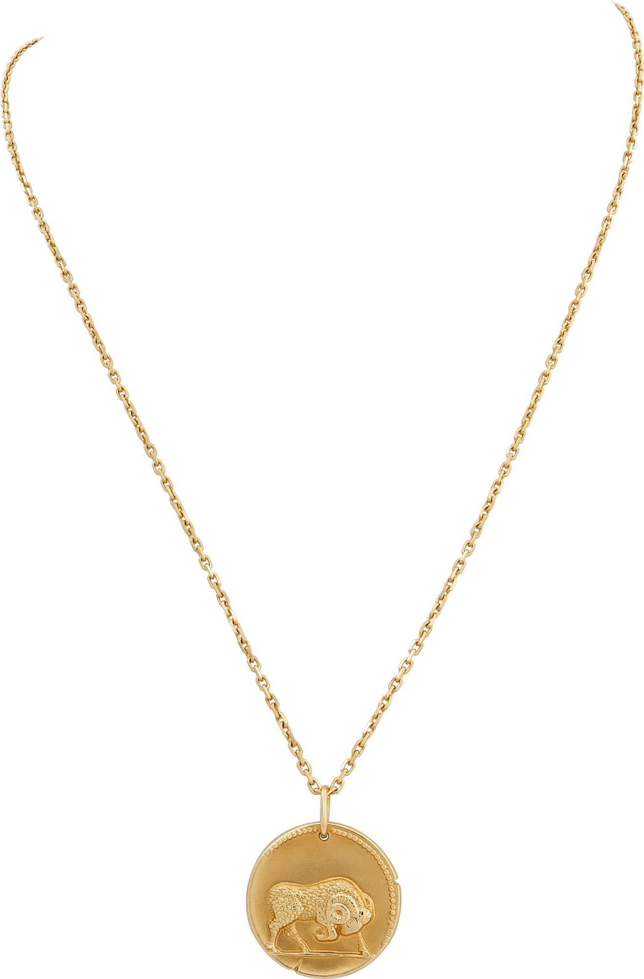 Van Cleef & Arpels Medal Aries Necklace in 18k Yellow Gold