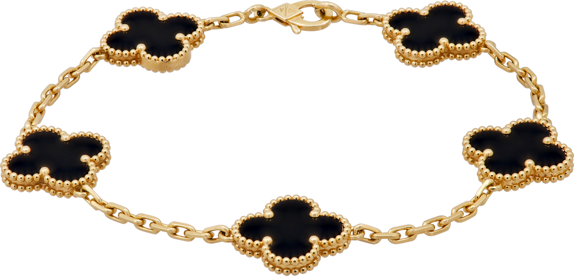 Van Cleef And Arpels Onyx Alhambra bracelet 18k yellow gold S522152