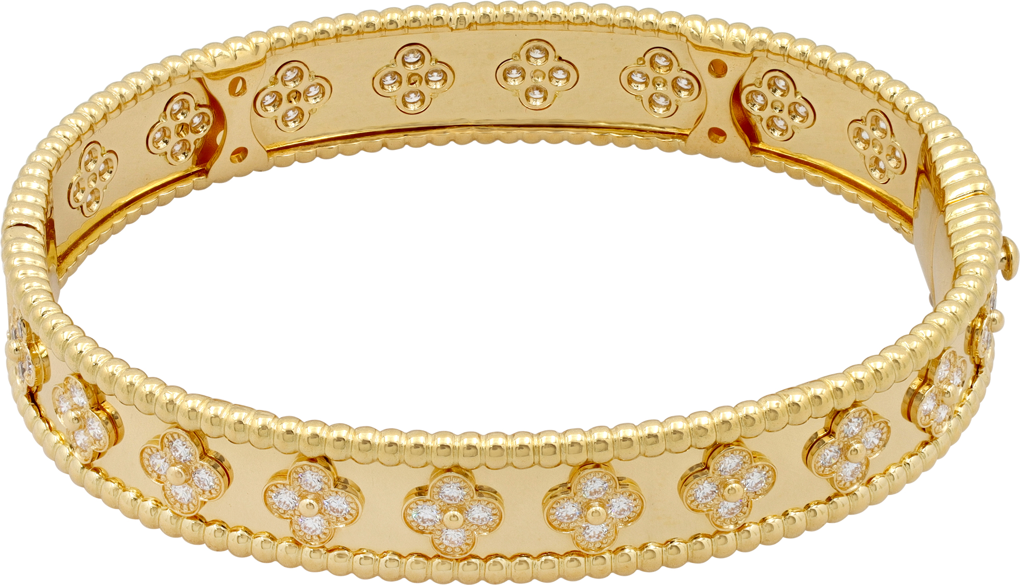 Van Cleef & Arpels Perlee diamond clover bracelet in 18k yellow gold S522138
