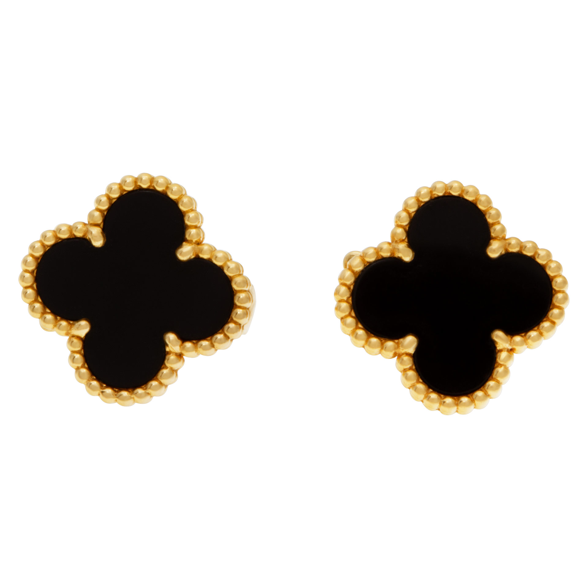 Van Cleef & Arpels Vintage Alhambra Onyx earrings in 18k