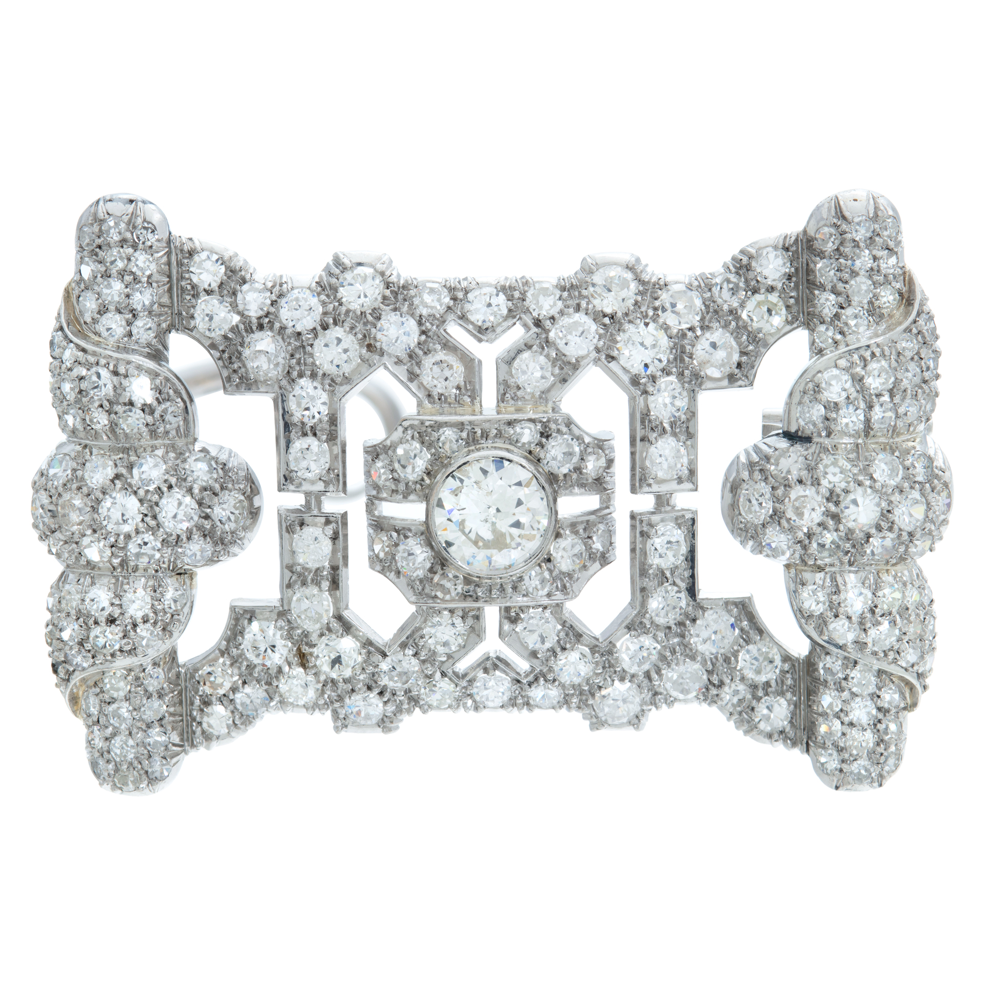 Vintage Diamond Brooch In Platinum S520306