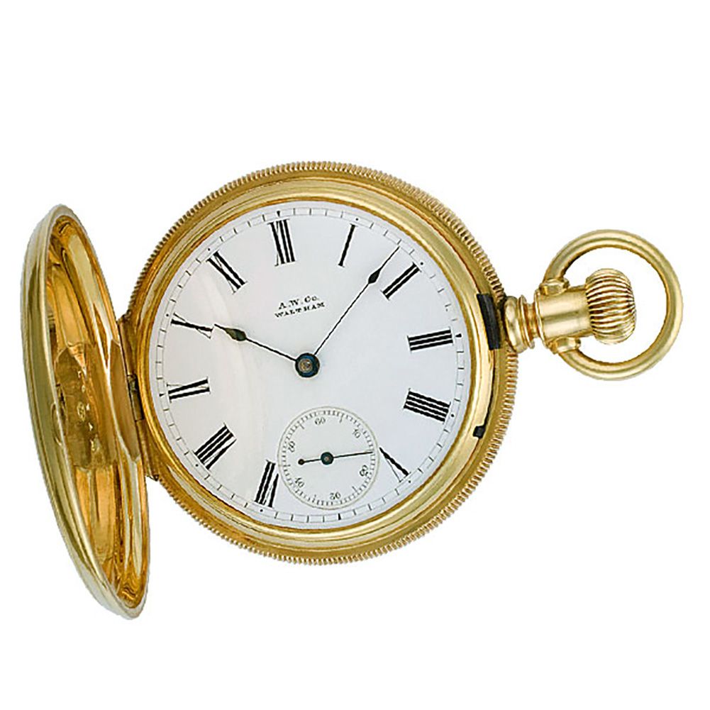 Used Waltham pocket watch xxx 18k White dial 48mm Manual |