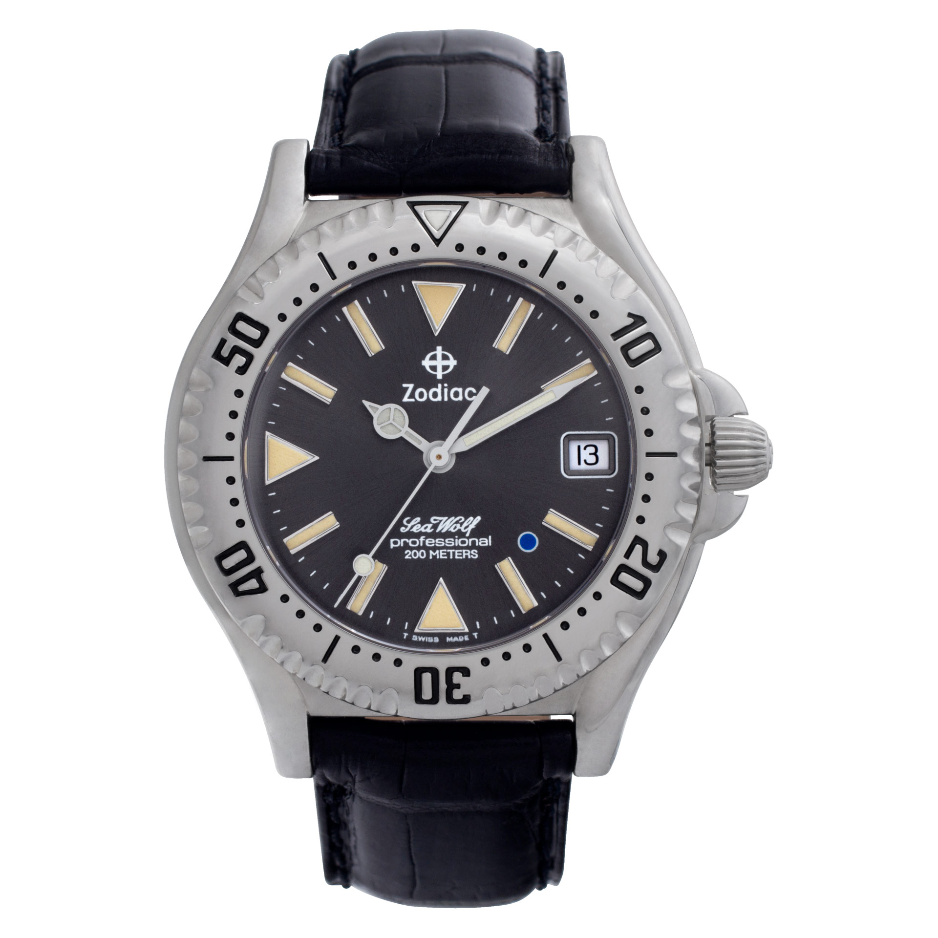Used Zodiac SeaWolf 506.50.40 Stainless Steel Grey dial 38mm