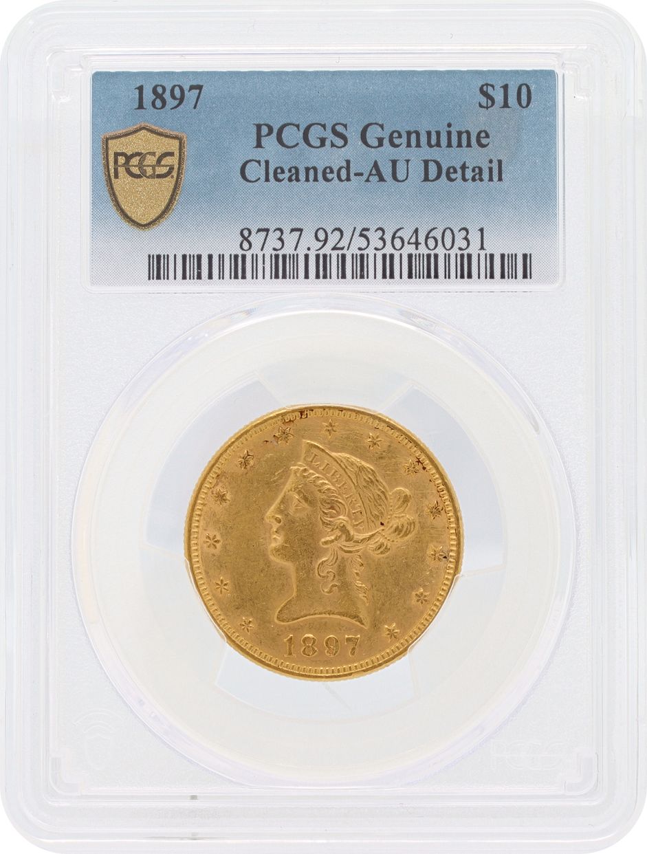 1897 $10 Liberty Head Gold Coin. PCGS Genuine - AU - | Gray & Sons