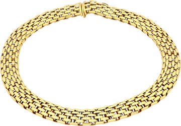 Multi Link Necklace in 18k White and Yellow Gold Necklace Collection