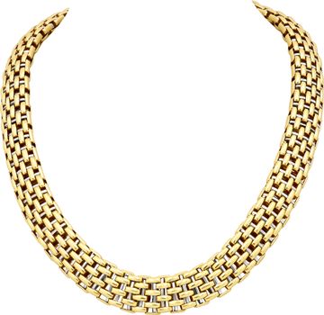 Multi Link Necklace in 18k White and Yellow Gold