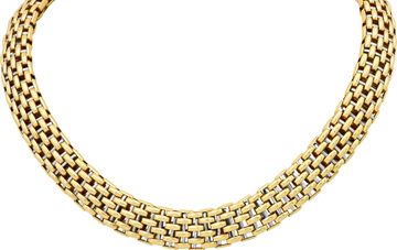 Multi Link Necklace in 18k White and Yellow Gold