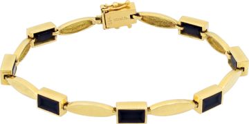 18k yellow gold bracelet with onyx accents 18k yellow gold bracelet with onyx accents Bracelet Collection