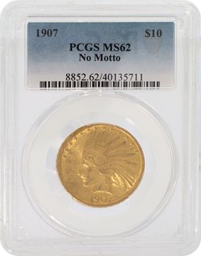 1907 Indian Head gold coin pcgs ms 62