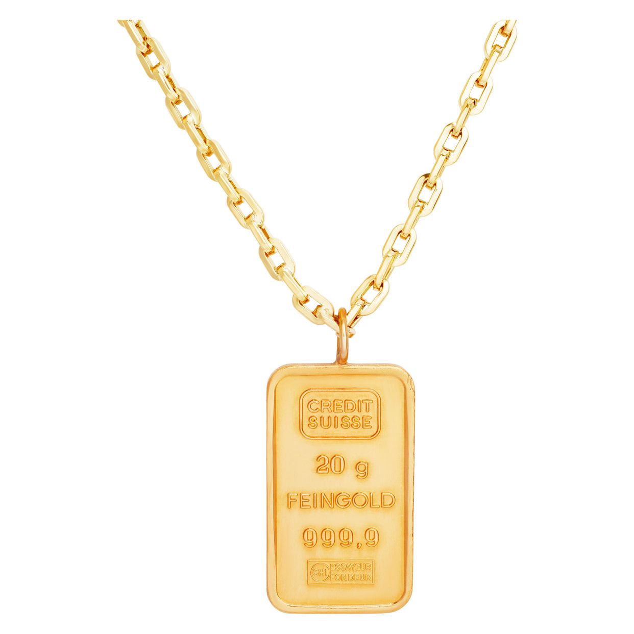 Credit Suisse 18金ゴールド ペンダント 美品 1_credit_suisse_20g_fine_gold_