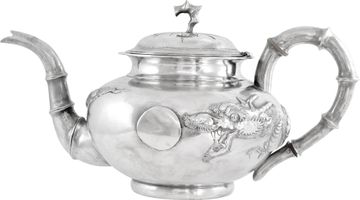 3 piece silver tea set from china