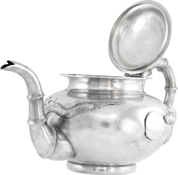 3 piece silver tea set from china