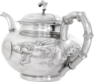 3 piece silver tea set from china