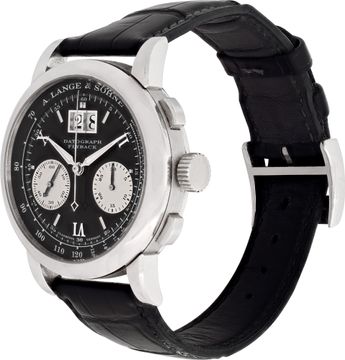 A. Lange & Sohne Datograph 403.035 Platinum black & cream dial 39mm Manual watch