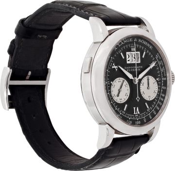 A. Lange & Sohne Datograph 403.035 Platinum black & cream dial 39mm Manual watch