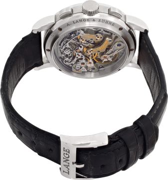 A. Lange & Sohne Datograph 403.035 Platinum black & cream dial 39mm Manual watch