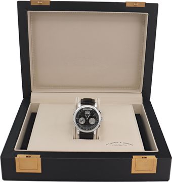A. Lange & Sohne Datograph 403.035 Platinum black & cream dial 39mm Manual watch