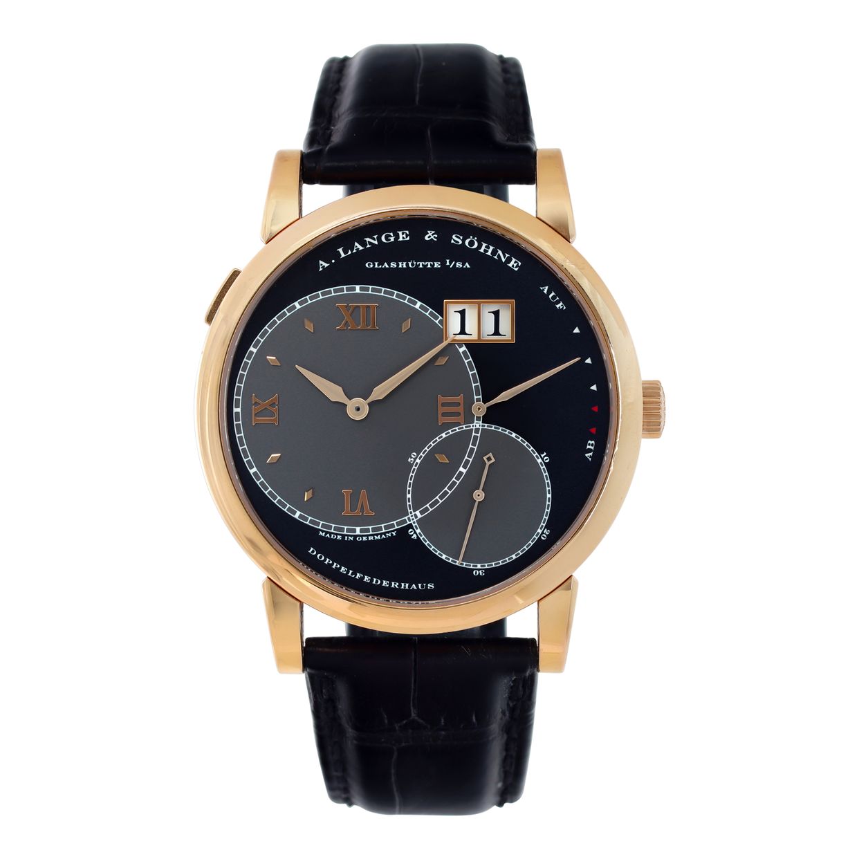 Used A. Lange & Sohne Lange 1 115.031 18k rose gold Black