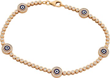 Aaron Basha The Liza evil eye diamond bracelet in 18k rose gold