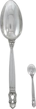 Georg Jensen Sterling Silver Acorn Flatware Set